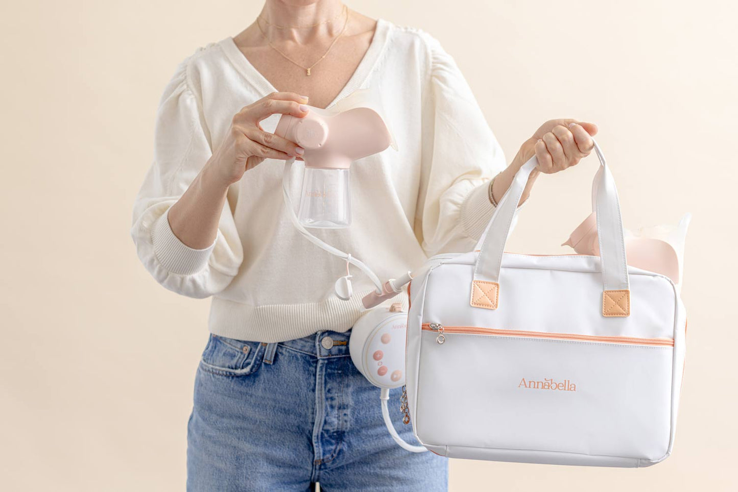 Sac de voyage Annabella pour tire-lait double avec glacières